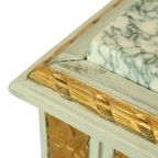Antieke Vergulde Bijzettafel Console Groen Marmer Louis Xvi thumbnail 4