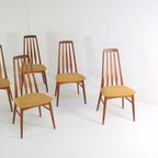 Set 6 Niels Koefoed Model Eva Stoelen Eetkamerstoelen 'Lindeskovs' Vintage thumbnail 13