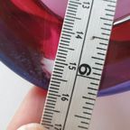 Vintage Murano Glas Asbak Roze Blauw thumbnail 14