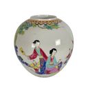 Chinese Gember Pot - Family Rose - Handbeschilderd - 2E Helft 20E Eeuw thumbnail 6
