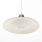 Vintage Ufo Hanglamp Glasshütte Limburg Metaal En Opaal Glas thumbnail 3