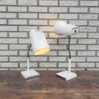 Duo Vintage Witte Bureaulampen thumbnail 5