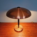 Grote Koperen Bureaulamp, Bauhaus-Stijl, Jaren 50 thumbnail 9