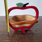 Vintage Houten Schaal Appel Vorm thumbnail 6