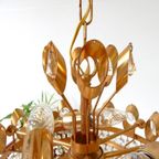 Retro Vintage Hanglamp Hollywoodregency Jaren 60 Goud Kleur thumbnail 6