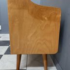 Lowboard, White Skai Fronts On The Drawers 1960S thumbnail 14