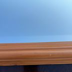 Vintage Brown Wooden Rectangular Wall Hanging Morris Mirror Large thumbnail 2