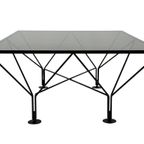 Vintage Salontafel Paolo Piva Stijl Met Rookglas 80's Design thumbnail 16