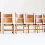 Vintage Italiaanse Eetkamer Stoelen Carlo Scarpa 1970S, Set Van 6 thumbnail 6