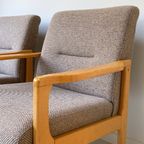 Vintage Houten Zithoek 3 Zitsbank En 2 Fauteuils thumbnail 10