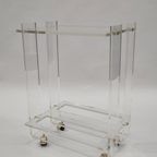 Vintage Plexiglas Bar Cart Serveerwagen David Lange Stijl thumbnail 1