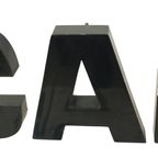 Grote Metalen Letters Cars Zwart Gelakt Reclame Mancave thumbnail 11