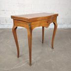 Antieke Opvouwbare Speeltafel / Schaaktafel thumbnail 9