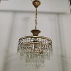 Kroonluchter Vintage Kristallen Hollywood Regency Hanglamp 2 thumbnail 9