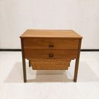 Sewing Cabinet With Reed Basket By Horn Collection, West Germany 1950S thumbnail 8