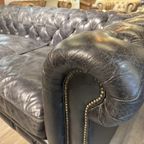 Stoere Vintage Xxl Chesterfield 5 A 6 Zits Bank Zwart thumbnail 2