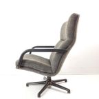 Artifort Draaifauteuil Grijs Bruin F154 Vintage Bureaustoel thumbnail 3