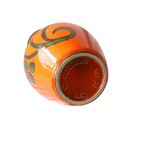 Vintage West-germany Vaas Oranje/groen, Jaren '60/'70 thumbnail 2