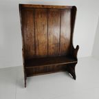 Antique Westcountry Pine High Back Settle 1800S thumbnail 8