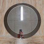 70's Vintage Ronde Spiegel Rookglas Spaceage Grote Spiegel thumbnail 2