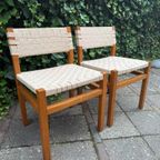 2 Vintage Japandi Design Stoelen Stijl Alvar Aalto thumbnail 3