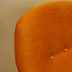 Vintage Theo Ruth Congo Fauteuil Stoel Oranje thumbnail 7