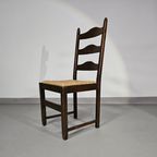 Set Of 2 Oak , Rustic, Farmhouse, Ladderback Dining Chairs With Rush Seats thumbnail 13