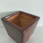 Set Vintage Bloempotten Keramiek Bordeauxrood thumbnail 11