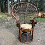 Unieke Bohemian Emmanuele Pauwenstoel - Peacock Chair thumbnail 2