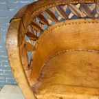 Paar Leren Mexicaanse Fauteuil / Stoelen thumbnail 6