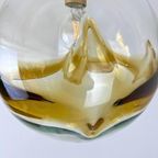 Midcentury Hanglamp, Glazen Bol - Helder/Amber Murano thumbnail 7