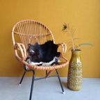 Vintage Rotan Fauteuil, Fifties Design, Rohe Van Sliedrecht thumbnail 9