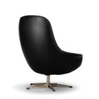 Deens Design Zwart Leren Draaistoel By H.w. Klein For Bramin, 1960s thumbnail 5
