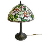 Vintage Mid-century Xl Tiffany Tafellamp Jaren 60 Bloemen thumbnail 4