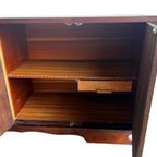Vintage Dressoir / Retro Lange Extra Diepe Kast Donker Hout thumbnail 7