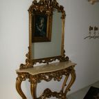 Baroque Style Console With Mirror. thumbnail 9