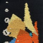 Wall Rug With Fish Decor 1960 100% Wool Old Store Stock thumbnail 7