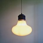 Vintage Witte Opaline Hanglamp, Jaren 70 thumbnail 9