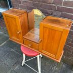 Brocante Badkamerkastje Met Oude Spiegel / Medicijnkastje thumbnail 3