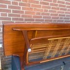 Vintage Teakhouten Salontafel Met Vlechtwerk thumbnail 15