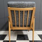 1960S Arm Chair In Wood And Fabric thumbnail 6