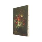 Bloemen Stilleven Schilderij Olie Op Doek Amateur Gesigneerd thumbnail 12