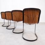 Willy Rizzo Stoelen - Cognac Leder - Cidue Italy thumbnail 12
