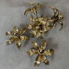 3X 1970’S Flower Ceiling/ Wall Lamps – Hollywood Regency thumbnail 2