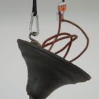 Leuke Vintage Glazen En Messing Bol Hang/ Plafondlamp Van Melkglas In Art Deco Stijl thumbnail 6