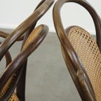 Zeer Elegante, Karaktervolle En Sierlijke Set Van 4 Art Nouveau Thonet Design Bistro Stoelen thumbnail 21