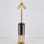 Vintage Tafellamp Willy Daro Regency Messing Chroom '80 Lamp thumbnail 11