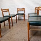 6 X Model 401 Eetkamerstoelen Van Jorgen Henrik Moller, Dene thumbnail 7