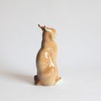 Porcelain Lynx Or Bobcat Sculpture By Lomonosov, Ussr thumbnail 6