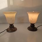 Paar Albast Lampen Van La Milagrosa thumbnail 7
